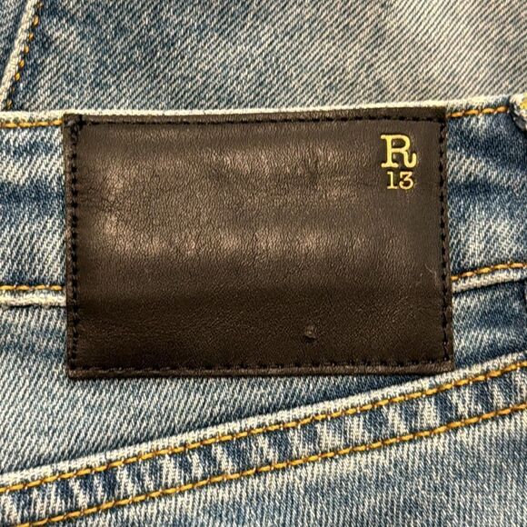 R13 Alison Skinny Cropped Jeans- Color Parker- Size 25 - Picture 15 of 16